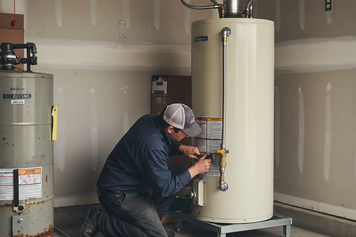 Water heater and shutoff valve replacement in Woodbury Heights