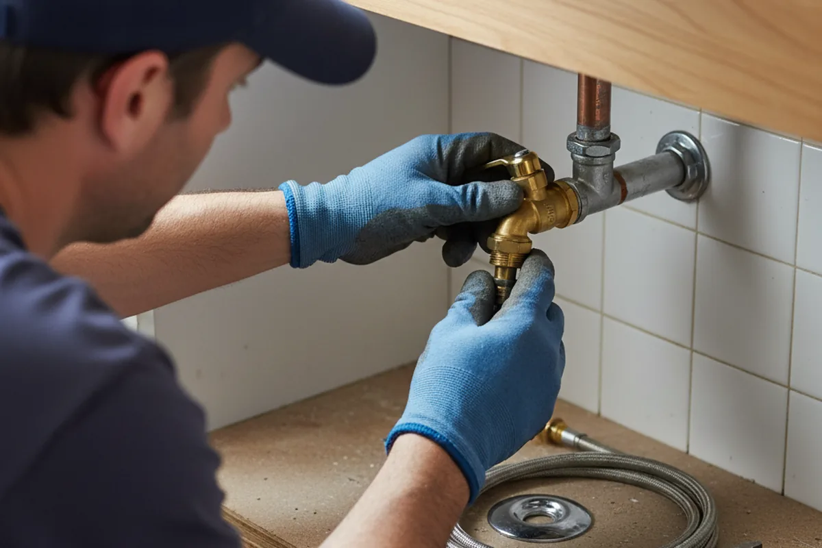 Shutoff valve and fitting work during Faucet and Fixture Repair in Woodbury Heights